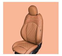 Funda Asiento Coch Juego Completo De Fundas De Cuero Para Asientos De Coche Para MINI Para Cooper R50 R53 R55 R56 R57 R60 Protector Asiento Coche(Marrón,With side button)