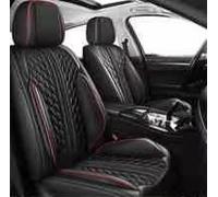 Funda Asiento Coche Cuero para Ford Focus Hatchback 2012-2013 2014 Classic, 5 Plazas Cuero Asiento Delanteras Traseras, Impermeable Transpirable Compatible Airbag Lateral,Black