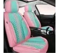 Funda Asiento Coche Cuero para Ford Focus Sedan 2012-2013 2014 Classic, 5 Plazas Cuero Asiento Delanteras Traseras, Impermeable Transpirable Compatible Airbag Lateral,Pink