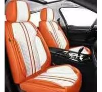 Funda Asiento Coche Cuero para Ford Focus Sedan 2012-2013 2014 Classic, 5 Plazas Cuero Asiento Delanteras Traseras, Impermeable Transpirable Compatible Airbag Lateral,Orange