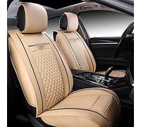 Funda Asiento Coche Cuero Pu 5 Asientos Para Kia Para Sportage Para Ceed Para Rio Para Niro Para Stinger Para Optima Para Soul Forte Protectoras Asiento(Beige no pillow)