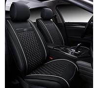 Funda Asiento Coche Cuero Pu 5 Asientos Para Kia Para Sportage Para Ceed Para Rio Para Niro Para Stinger Para Optima Para Soul Forte Protectoras Asiento(Black white no pillow)
