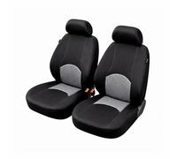 Funda Asiento Coche Delantero (Pack 2 Unidades) con Reposacabezas Coche, Protector Asiento Coche Delantero, Fundas Asientos Coche Universales, Cubre Asientos Coche, Compatibles con Airbags Laterales