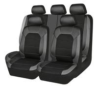 Funda Asiento Coche, Forros para Coches Asientos 9-unids/set funda de asiento de coche Universal de cuero PU cojín de asiento de coche asiento trasero delantero protección completa almohadilla de asie