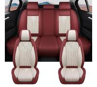 Funda Asiento Coche Funda Asiento Coche Para Jazz Para City Para Life Para Vezel Para Civic Para Accord Crv Para Accesorios Interior Cuero Funda Coche Asiento(Red White)