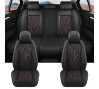 Funda Asiento Coche Funda Asiento Coche Para Jazz Para City Para Life Para Vezel Para Civic Para Accord Crv Para Accesorios Interior Cuero Funda Coche Asiento(Negro rojo)