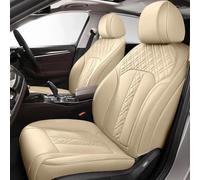 Funda Asiento Coche Funda Cuero Personalizada Asiento Coche Protectores Fundas Asiento Para Acura Para LDX Para TLX-L Para CDX Para ILX Para RDX RL TL(Beige)