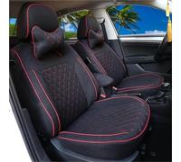 Funda Asiento Coche Funda Lino Personalizada Asiento Coche Juego Completo Repuesto Accesorios Interiores Para Citroen C4 2006-2010 Funda Coche Asiento(BLack Pink)