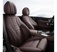 Funda Asiento Coche Funda Personalizada Asiento Coche Solo 2 Asientos Delanteros Para Mercedes Para Benz E200 E260 E300 E320 E350 E400 E500 Funda Coche Asiento(Café,Standard)
