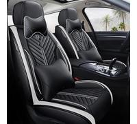Funda Asiento Coche Fundas Asiento Para Toyota Para Yaris Para Corolla Para Levin Para Sienta Para Levin Para Venza Para Allion Para Supra Para Prius Para Reiz(Black White,Luxury)