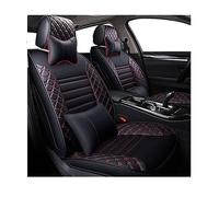 Funda Asiento Coche Fundas De Asiento Coche Cuero Para Toyota Para Corolla Para Chr Para Auris Para Deseo Para Camry 40 50 Accesorios(Black red pillow)