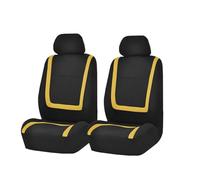 Funda Asiento Coche Fundas Tela Asiento Coche Para Skoda Para Superb Para Fabia Para Octavia Para Rapid Para Yeti Para Combi Para Karop Para Kodiaq Cojín Funda de Asiento(2Seats-Yellow)