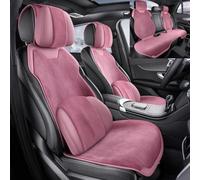 Funda Asiento Coche Invierno Felpa Universal Diseño Semicerrado | Cubre Asientos Universal de Terciopelo Cálido, Barra Transversal Ajustable, para Mayoría de los Vehículos