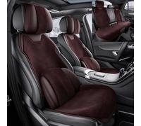 Funda Asiento Coche Invierno Felpa Universal Diseño Semicerrado | Cubre Asientos Universal de Terciopelo Cálido, Barra Transversal Ajustable, para Mayoría de los Vehículos