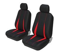 Funda Asiento Coche Juego Completo Fundas Asientos Coche 5 Plazas Banco Sólido Fácil Instalar Universal Para Camión/SUV Para Peugeot 207 Funda Coche Asiento(2 Piece Red)