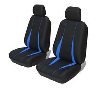 Funda Asiento Coche Juego Completo Fundas Asientos Coche 5 Plazas Banco Sólido Fácil Instalar Universal Para Camión/SUV Para Peugeot 207 Funda Coche Asiento(2 Piece Blue)