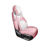 Funda Asiento Coche Juego Completo Fundas Cuero Asiento Coche Accesorios Interiores Personalizados Impermeables Para Ford Para Mustang 2015-2022 Funda de Asiento(Pink White,Deluxe)