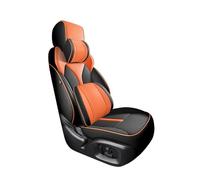 Funda Asiento Coche Juego Completo Fundas Cuero Asientos Coche Accesorios Interiores Personalizados Impermeables Para Ford Para Fiesta 2009-2017(BLack orange,Deluxe)