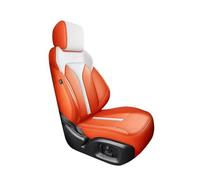 Funda Asiento Coche Juego Completo Fundas Cuero Asientos Coche Accesorios Interiores Personalizados Impermeables Para E60 2006-2010 Funda Coche Asiento(Orange White,Standard)