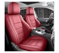 Funda Asiento Coche Juego De Fundas Cuero Para Asientos Coche, Cubiertas Completas Para Nissan Para Navara NP300, Accesorios Interiores(Rojo,Standard)