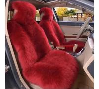 Funda Asiento Coche One Piece-Funda Felpa Asiento Coche Cojín Protector Delantero Piel Lana Larga Piezas Funda Coche Asiento(Burgundy-1PC)