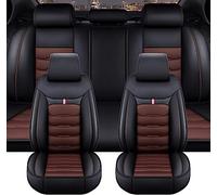 Funda Asiento Coche para BMW i Serie i3 I01 i4 G26 i4 M50 G26 i8 I12 i8 I12 2000-2026, Universales，Cuero PU，Impermeable，Transpirable, 5 Plazas，Experiencia Agradable(Black Coffee)