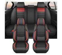 Funda Asiento Coche Para Ford Para Mondeo MK5 Fundas De Asiento Coche Lujo Cuero PU Juego Completo Accesorios Interiores(Rojo,5seats)
