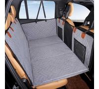 Funda Asiento Coche para Perros para Nissan Navara D22/D40/D40 S/Np300/Np300 S, Extensor de Asiento Trasero Impermeable Antideslizante y Anticaída Mascotas,Grey