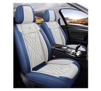 Funda Asiento Coche Universales para Kia Venga Crossover YN Seven YN Venga YN, Cuero PU,Transpirable Impermeable, 5 Plazas，Inodoro(Blue-Beige)