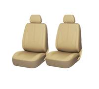 Funda Asiento Coches Fundas De Cuero para Asiento De Coche para Toyota para Camry para Highlander para Harrier para Sequoia 4/9 Uds. Fundas Asientos Coche(ZT01-2Seats-Beige)