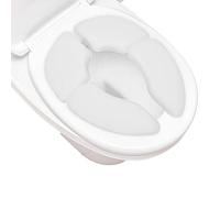 Funda Asiento para Orinal Plegable Fundas Asiento Entrenamiento Orinal Reutilizables fáciles Transportar y Limpiar cojín orinario Infantil para inodoros Redondos y ovalados (Blanco)