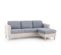 Funda asiento y respaldo BALI. Funda para cojines separados sofá y sillón. Multielástica, máxima adaptabilidad y tacto suave, lavable en lavadora. Talla M medida cojín 65 a 95 cm, Azul claro C24