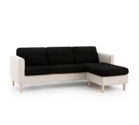 Funda asiento y respaldo BALI. Funda para cojines separados sofá y sillón. Multielástica, máxima adaptabilidad y tacto suave, lavable en lavadora. Talla L medida cojín 95 a 130 cm, Negro C11
