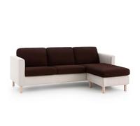 Funda asiento y respaldo BALI. Funda para cojines separados sofá y sillón. Multielástica, máxima adaptabilidad y tacto suave, lavable en lavadora. Talla M medida cojín 65 a 95 cm, Marrón C03