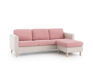 Funda asiento y respaldo BALI. Funda para cojines separados sofá y sillón. Multielástica, máxima adaptabilidad y tacto suave, lavable en lavadora. Talla L medida cojín 95 a 130 cm, Rosa C22
