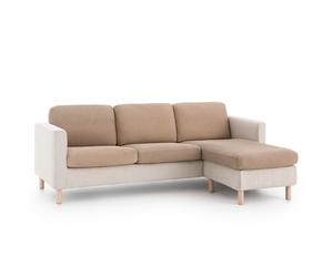 Funda asiento y respaldo BALI. Funda para cojines separados sofá y sillón. Multielástica, máxima adaptabilidad y tacto suave, lavable en lavadora. Talla M medida cojín 65 a 95 cm, Lino C18
