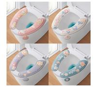 Funda Asientos De Inodoro,Bootoow 8 Piezas Tapa De Inodoro Almohadillas Eva Cojín De Asiento De Inodoro Suaves,Con Levantador De Tapa De Inodoro,Funda De Asiento Lavable Para Inodoro,Accesorio De Baño