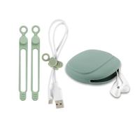 Funda Auriculares,Almacenamiento para Auriculares de Silicona Mini Funda de Transporte Funda Cascos Inalambricos Estuche para Auriculares Cable USB y Mini Artículos