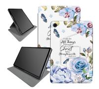 Funda azul bíblica para Samsung Galaxy Tab A8 de 10.5 pulgadas 2022 SM-X200/X205/X207, soporte plegable giratorio de 360 grados, múltiples ángulos de visión, funda con apagado y encendido automático