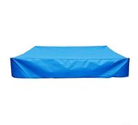 Funda azul para caja de arena para niños, resistente al agua, a prueba de polvo, protector de juguetes al aire libre y tapa de área de juego de jardín con accesorios para arenero para niños (150 x 150