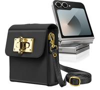 Funda bandolera para cualquier smartphone Flip de diseño elegante Negro