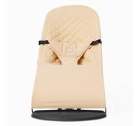 Funda Belltop Compatible con Hamaca BabyBjörn Balance, Soft & Bliss. Funda para Hamaca bebé de Algodón hipoalergénico. Asiento bebé Acolchado para balancín. Ajuste ergonómico (Beige)