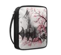 Funda Biblia Flores De Montaña Rosa Funda Libros Lectura para Mujer Hombres Multifuncional Durable Poliéster de Lona con Asa y Cremallera para Biblia de Tamaño Estándar (27.5x22.5x5.5 cm)