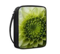 Funda Biblia Matcha Flor Verde Funda Libros Lectura para Mujer Hombres Multifuncional Durable Poliéster de Lona con Asa y Cremallera para Biblia de Tamaño Estándar (27.5x22.5x5.5 cm)