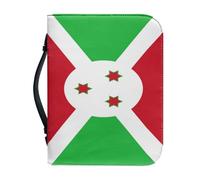 Funda Bíblica De Gran Capacidad Con Diseño De Bandera Nacional De Burundi Para Hombres Y Mujeres Duradera De Poliuretano Con Cremallera Accesorios Para Estudio Bíblico