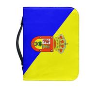 Funda Bíblica De Gran Capacidad Para Hombre Y Mujer Con Asa Diseño De La Bandera De Gran Canaria De Piel Sintética Para Estudio Bíblico