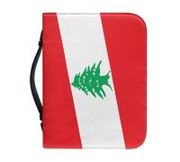 Funda Bíblica De Gran Capacidad Para Mujeres Hombres Bolsa De Libros Con Asa Diseño De La Bandera Nacional Del Líbano Bíblicos De Poliuretano De Primera Calidad Regalo Para Padres Madres Amigos