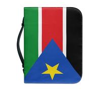 Funda Bíblica De Gran Capacidad Para Mujeres Hombres Bolsa De Libros Con Asa Patrón De La Bandera Nacional De Sudán Del Sur Bíblicos De Pu De Primera Calidad Regalo Para Padres Madres Amigos