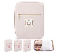 Funda bíblica para mujer, regalo bíblico personalizado con inicial, funda bíblica para hombres, soporte de la Biblia - bolsa bíblica - portador de la Biblia - estuche de transporte bíblico con, Ivory