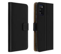 Funda billetera para Samsung Galaxy A41 Cuero auténtico F.Soporte - Negro